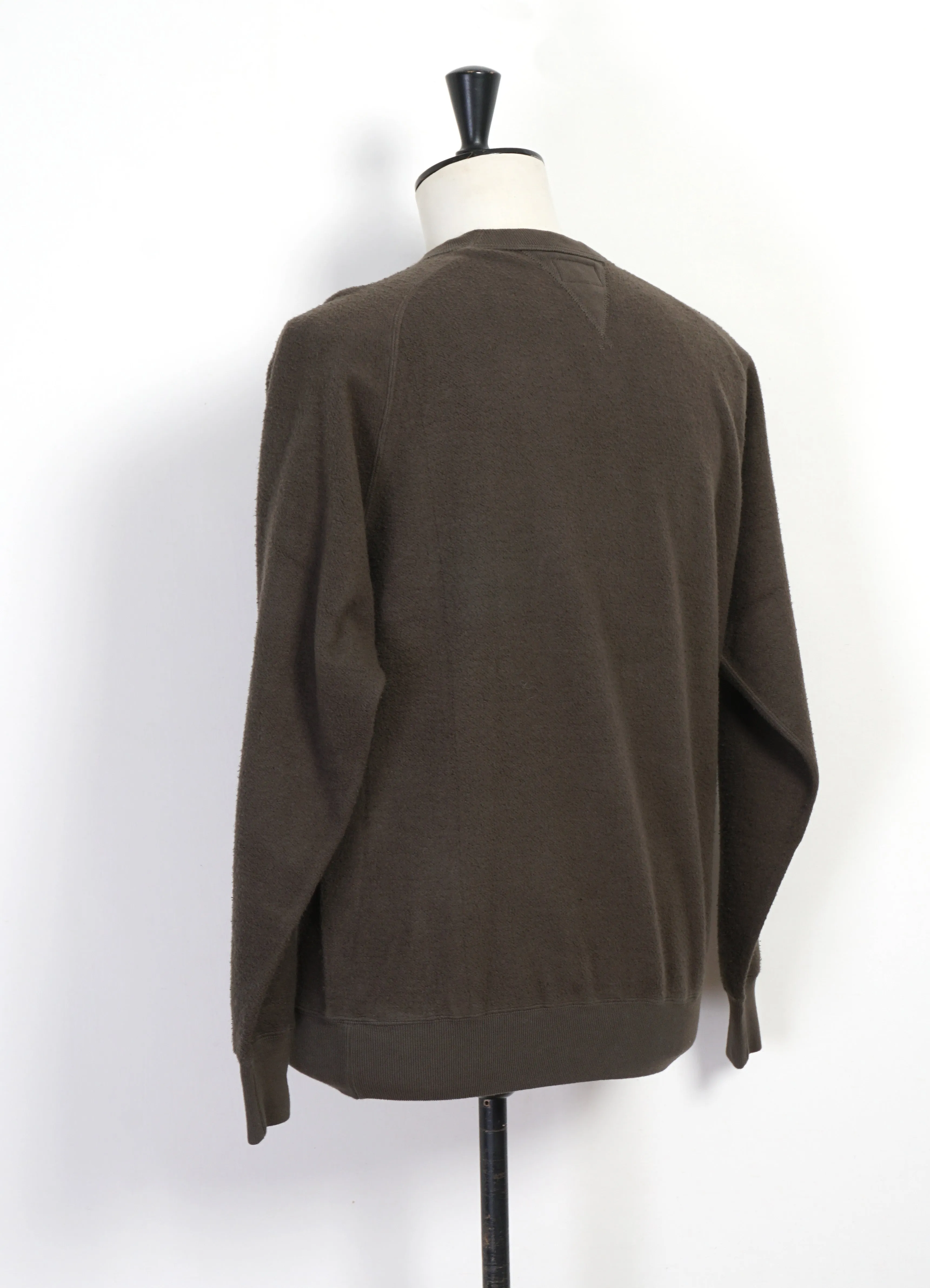 ANAMAUP | Brushed Fleece Crewneck | Black Olive sold by Hansen Garments product image thumbnail 4