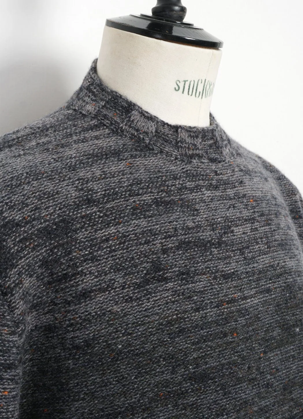 OMBRÉ MOCK-NECK | Wool & Cashmere-blend Sweater | Black/Grey sold by Hansen Garments product image thumbnail 3