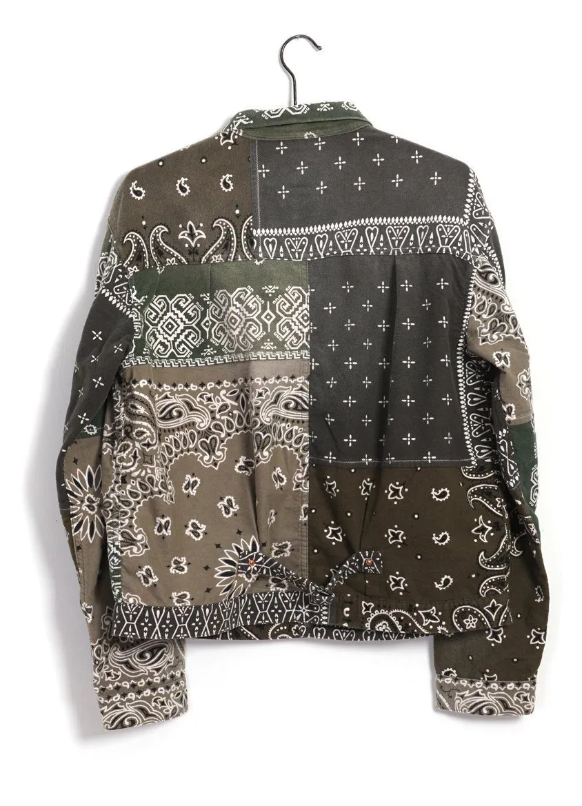 Flannel 1st | Reversible Bandana Jacket | Khaki x Orange sold by Hansen Garments product image thumbnail 4