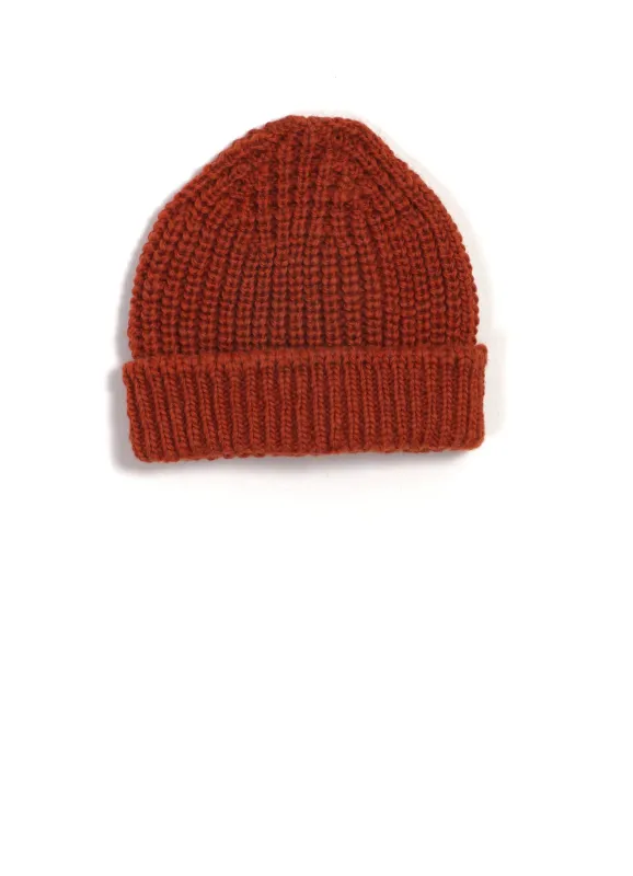 Short Wool Beanie | Orange sold by Hansen Garments