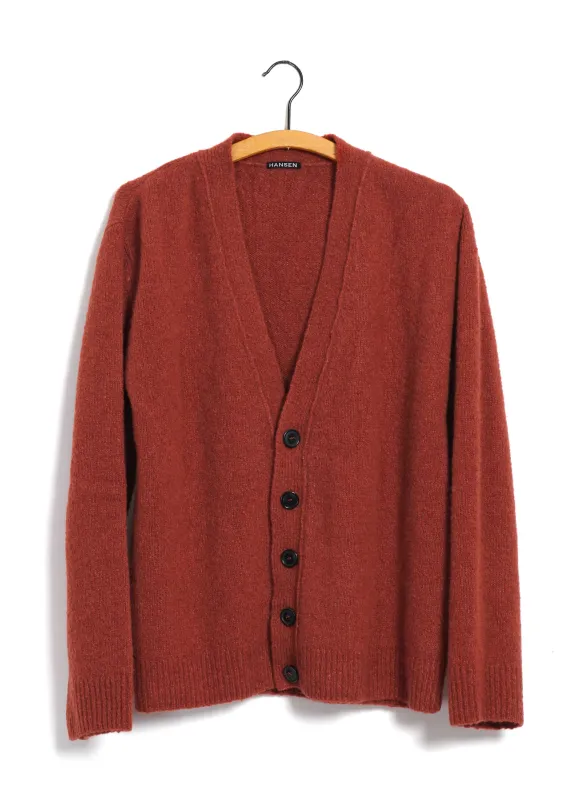 LEANDER 30-08-8 | Classic Cardigan | Rust made by Hansen Garments
