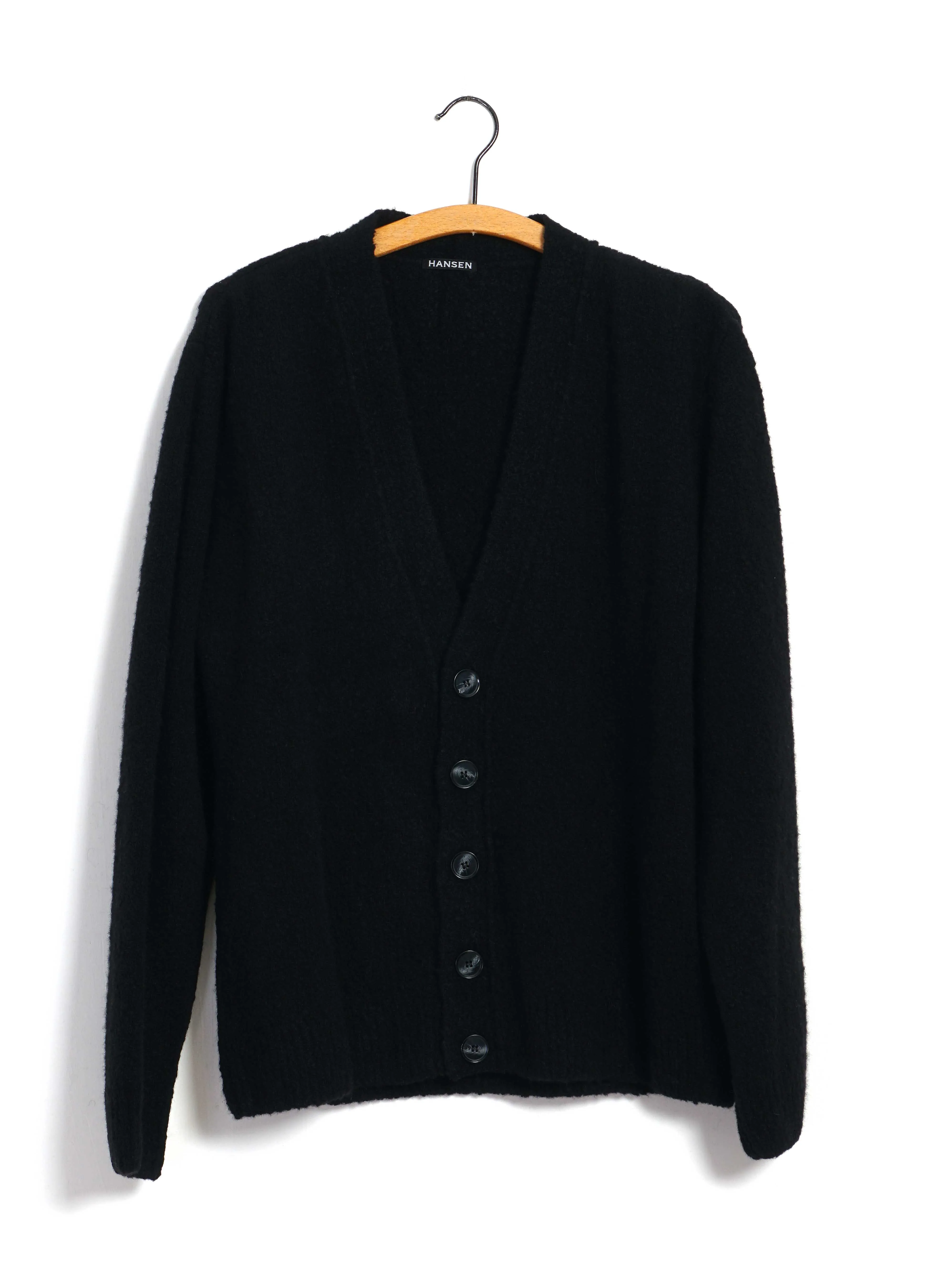 LEANDER 30-08-2 | Classic Cardigan | Black sold by Hansen Garments