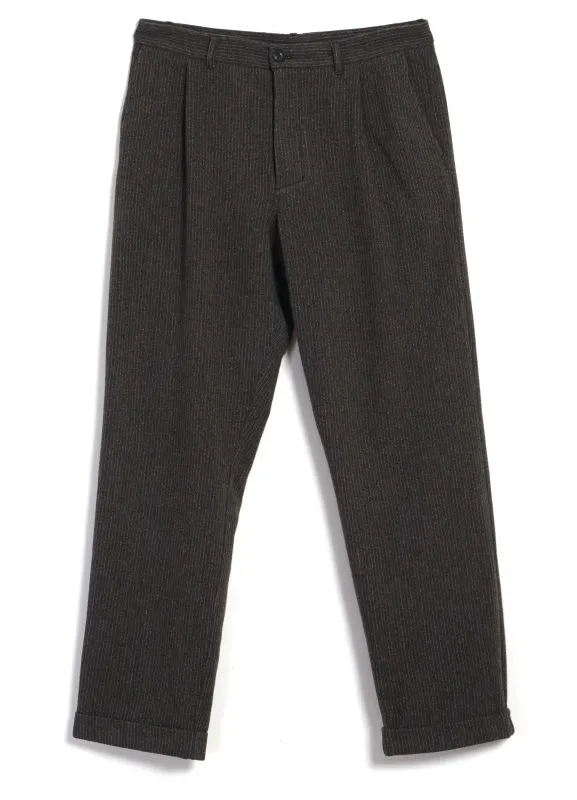 SUNE 30-44-9 | Classic Pleated Trousers | Brown Wool Pin sold by Hansen Garments
