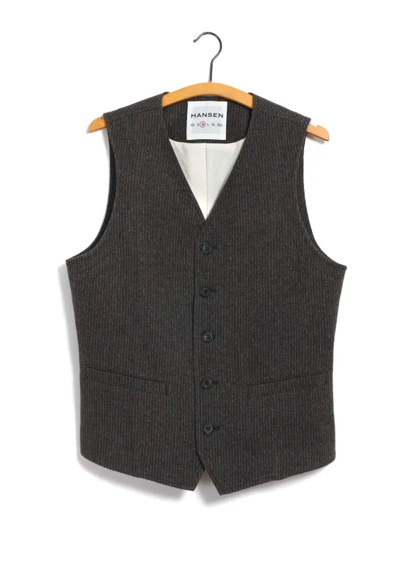 KNUD 30-44-9 | Casual Waistcoat | Brown Wool Pin sold by Hansen Garments