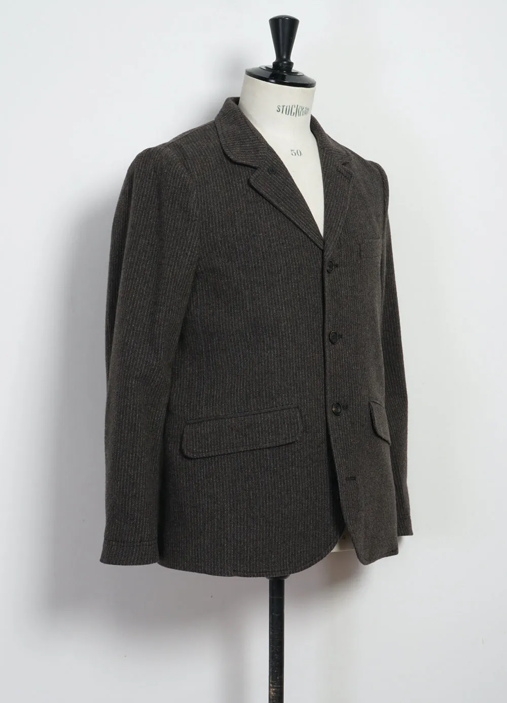 VINCENT 30-44-9 | Classic Four Button Blazer | Brown Wool Pin sold by Hansen Garments product image thumbnail 4