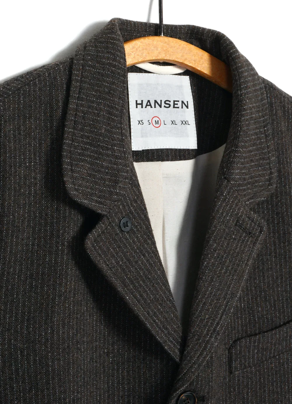 VINCENT 30-44-9 | Classic Four Button Blazer | Brown Wool Pin sold by Hansen Garments product image thumbnail 3