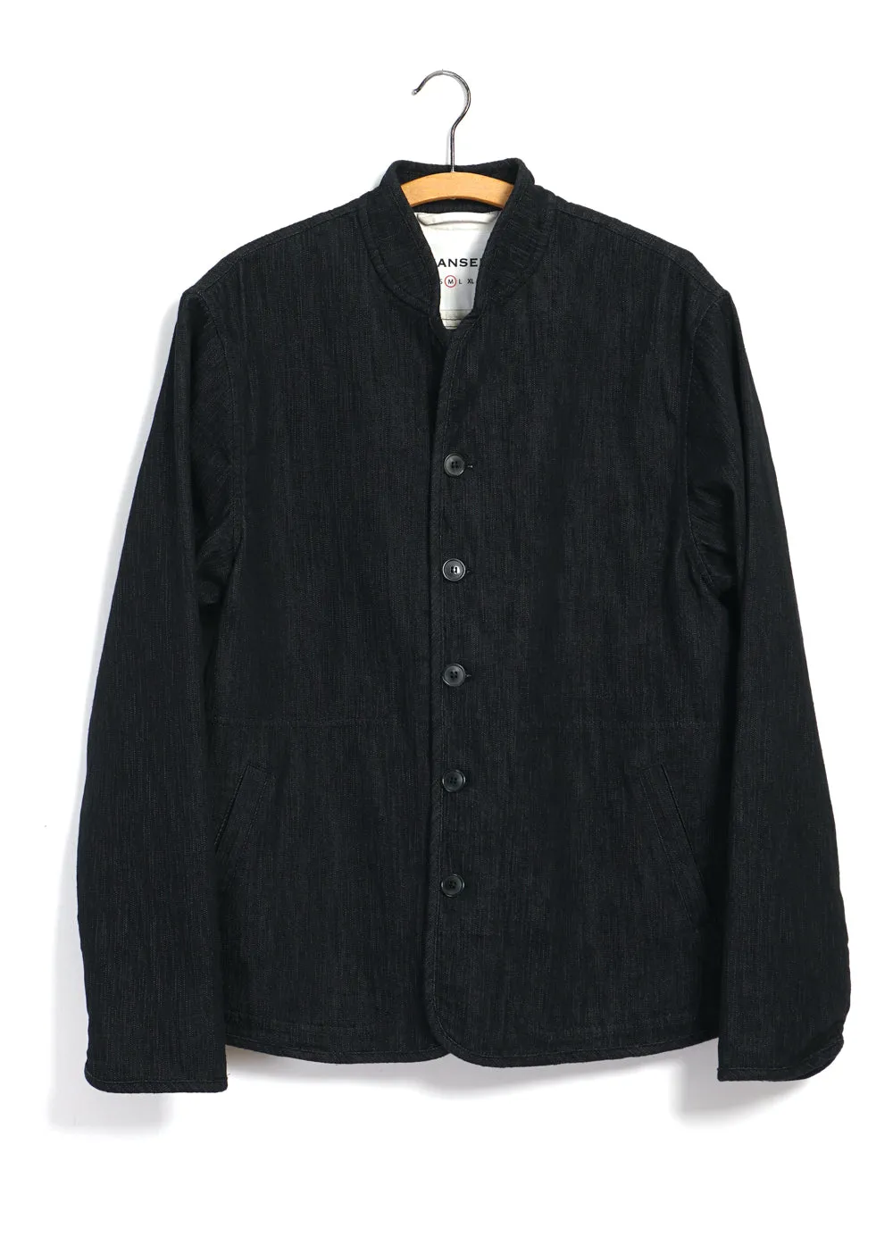 ERLING 30-31-2 | Refined Work Jacket | Black Slubdenim sold by Hansen Garments
