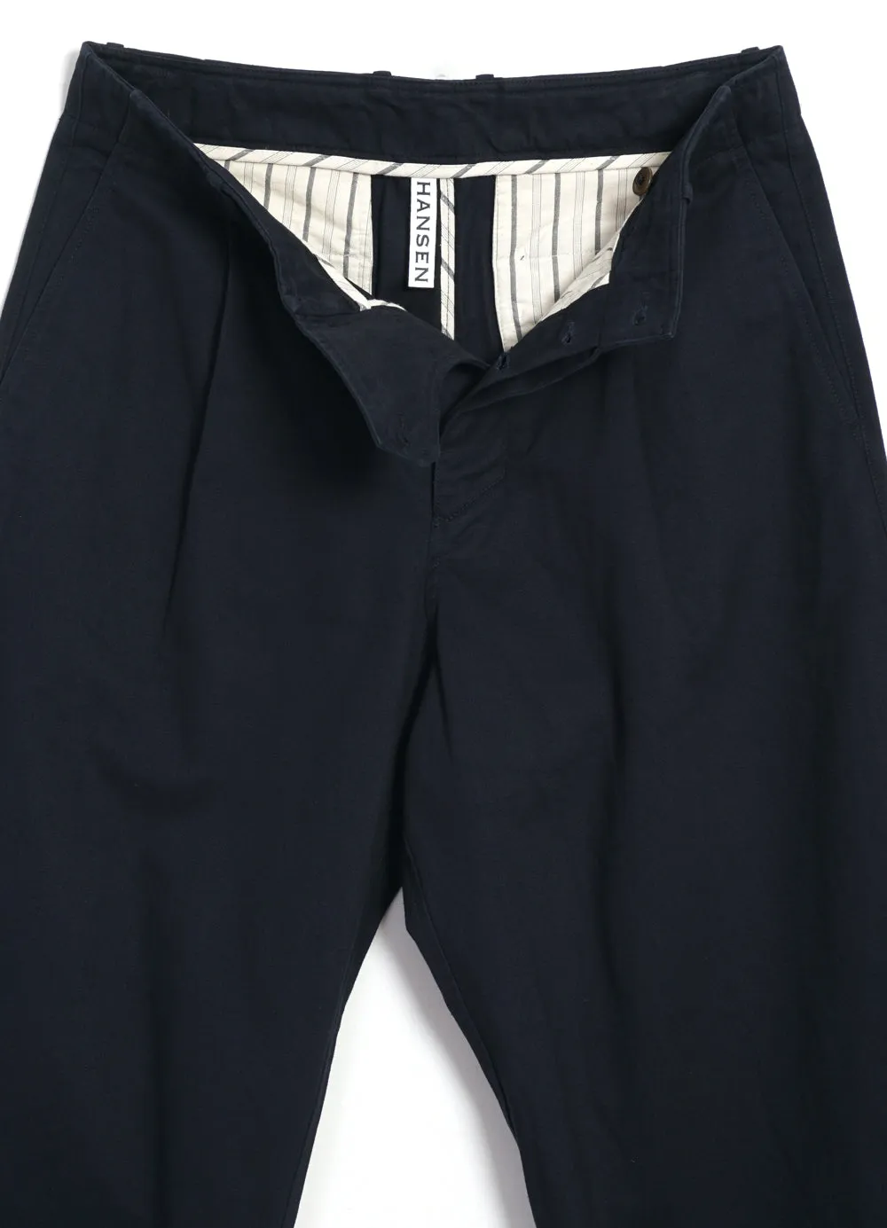 BOBBY 30-56-3 | Wide Pleated Everyday Trousers | Navy sold by Hansen Garments product image thumbnail 3