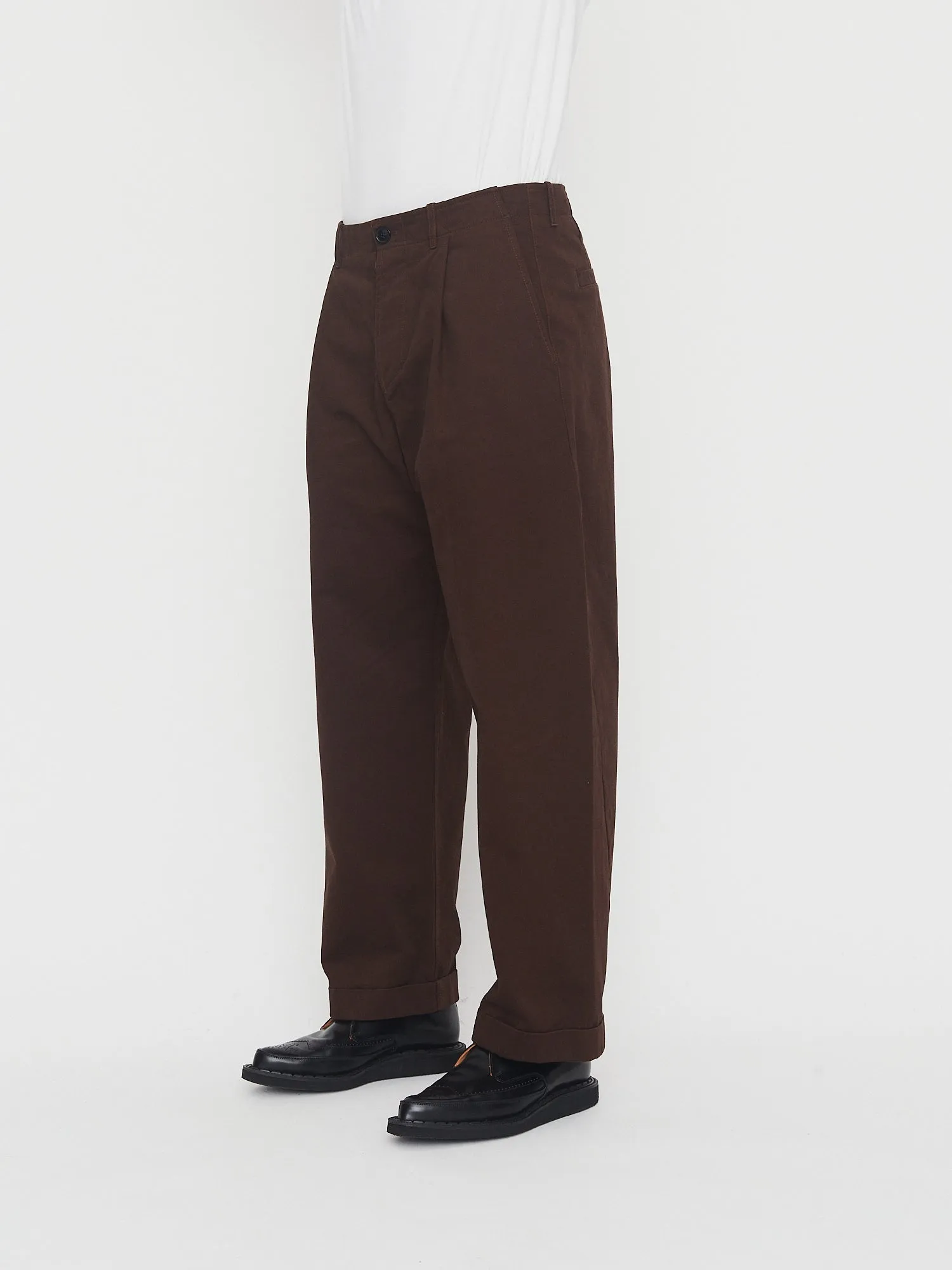 BOBBY 30-56-8 | Wide Pleated Everyday Trousers | Chestnut sold by Hansen Garments product image thumbnail 2