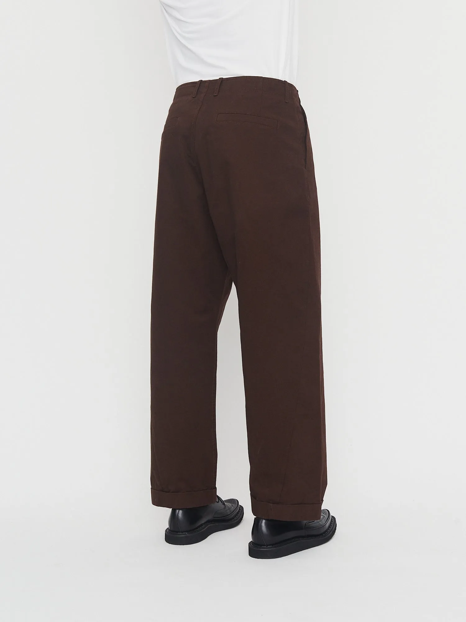 BOBBY 30-56-8 | Wide Pleated Everyday Trousers | Chestnut sold by Hansen Garments product image thumbnail 3