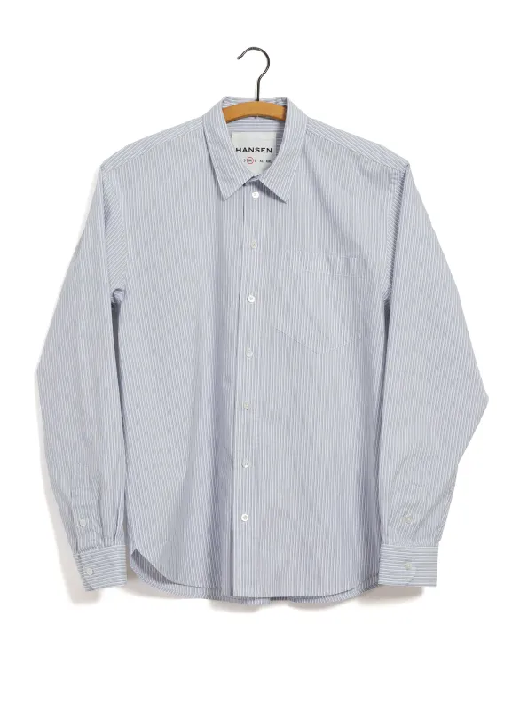 RAYMOND 30-18-5 | Loose Cut Shirt | Grey Stripes sold by Hansen Garments
