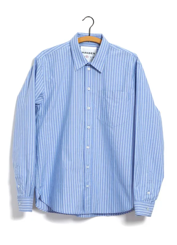 RAYMOND 30-19-3 | Loose Cut Shirt | Blue Stripes sold by Hansen Garments