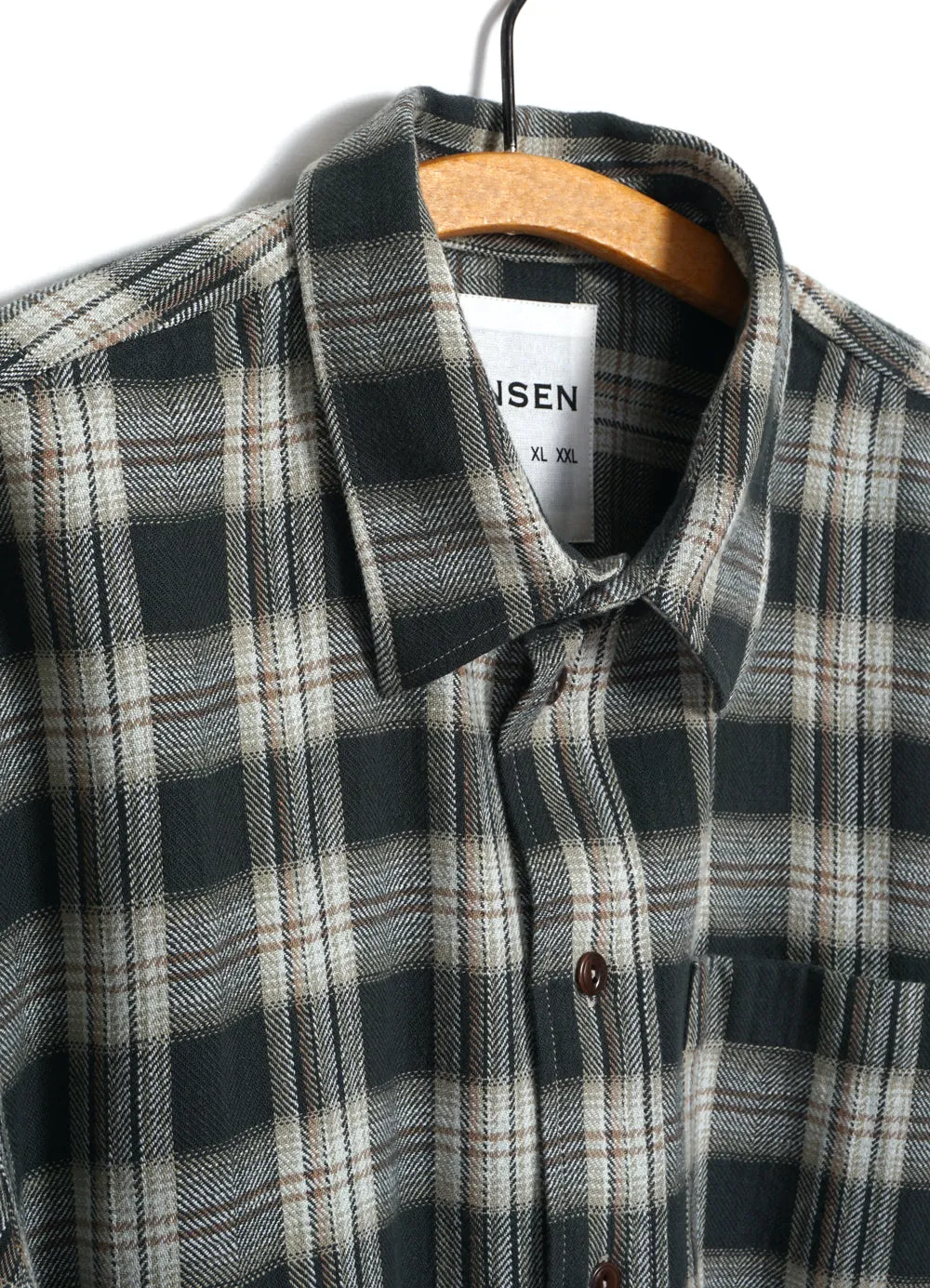 RAYMOND 30-22-2 | Loose Cut Shirt | Black Checks sold by Hansen Garments product image thumbnail 3