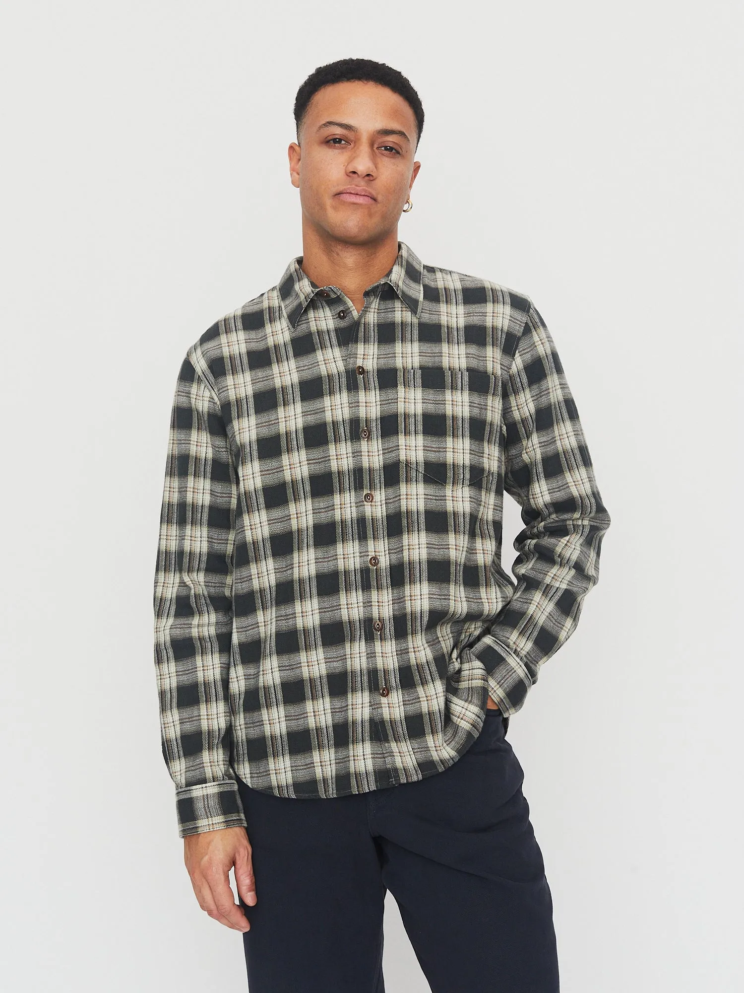 RAYMOND 30-22-2 | Loose Cut Shirt | Black Checks sold by Hansen Garments product image thumbnail 2