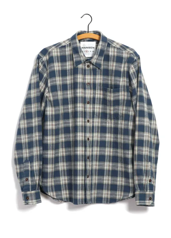 RAYMOND 30-22-3 | Loose Cut Shirt | Blue Checks sold by Hansen Garments