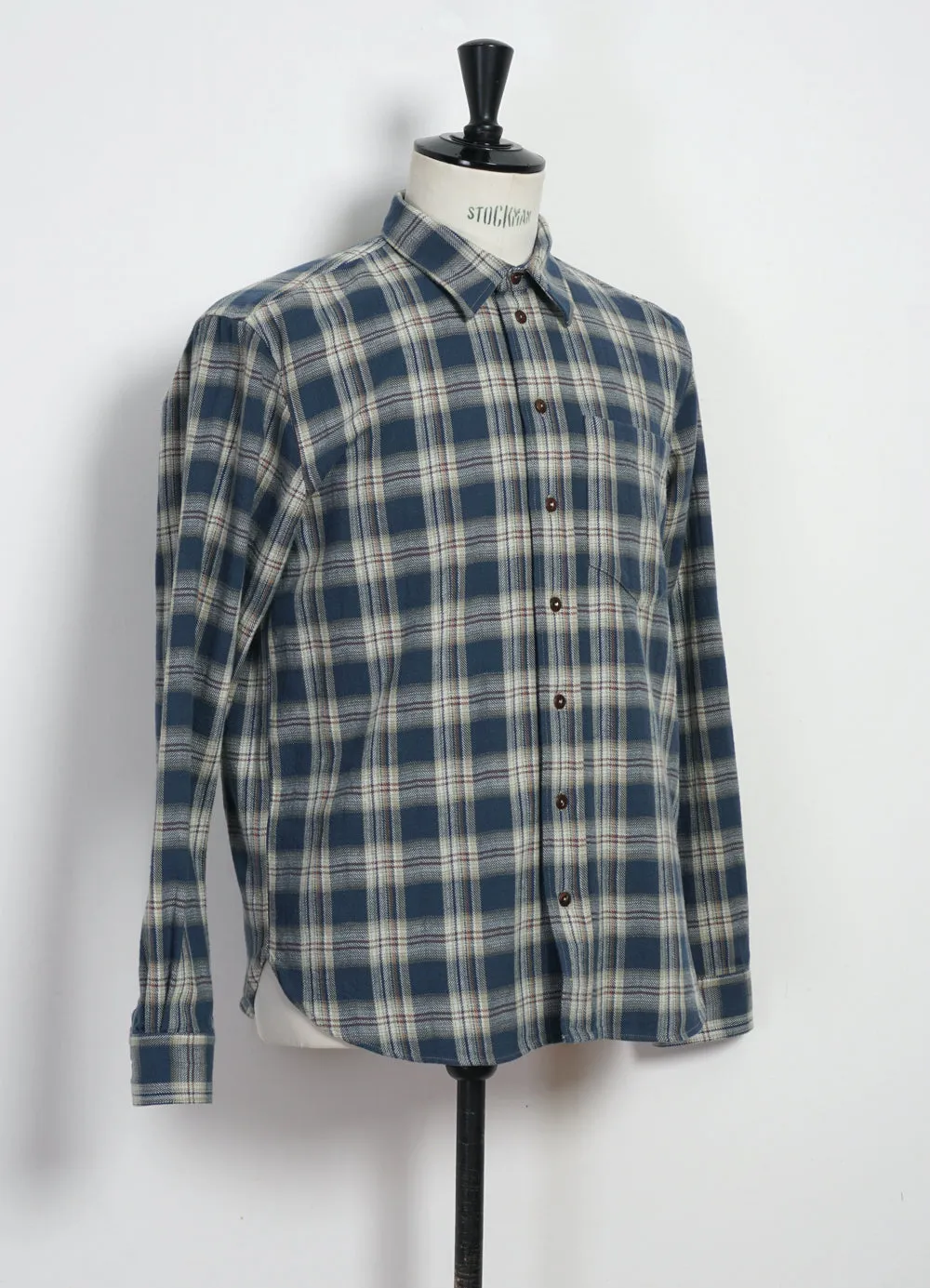RAYMOND 30-22-3 | Loose Cut Shirt | Blue Checks sold by Hansen Garments product image thumbnail 5