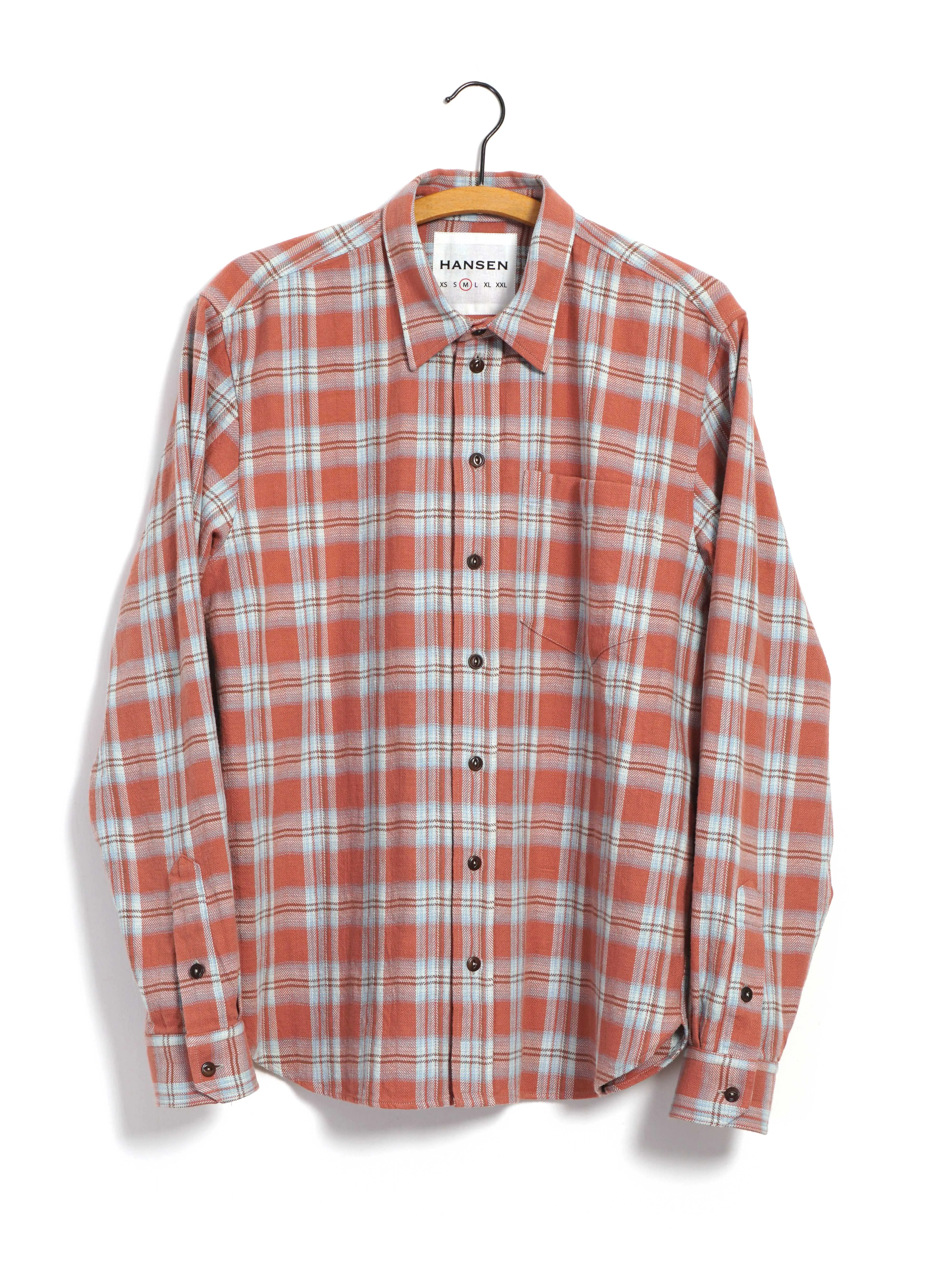 RAYMOND 30-22-8 | Loose Cut Shirt | Red Checks sold by Hansen Garments