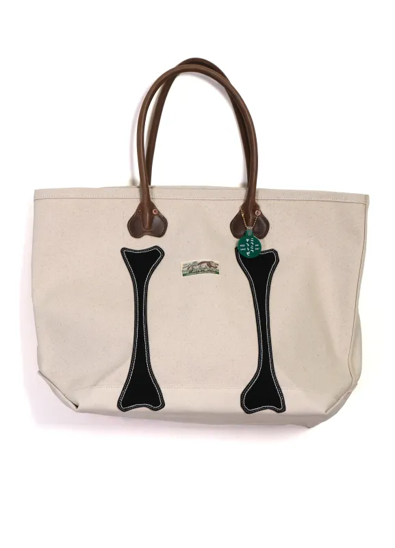 KOTSU KOTSU | #4 Canvas Tote Bag (M) | Ecru/Black sold by Hansen Garments