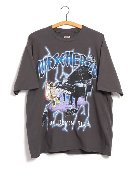 LIGHTNING PIANO | Crew T-shirt | Black sold by Hansen Garments