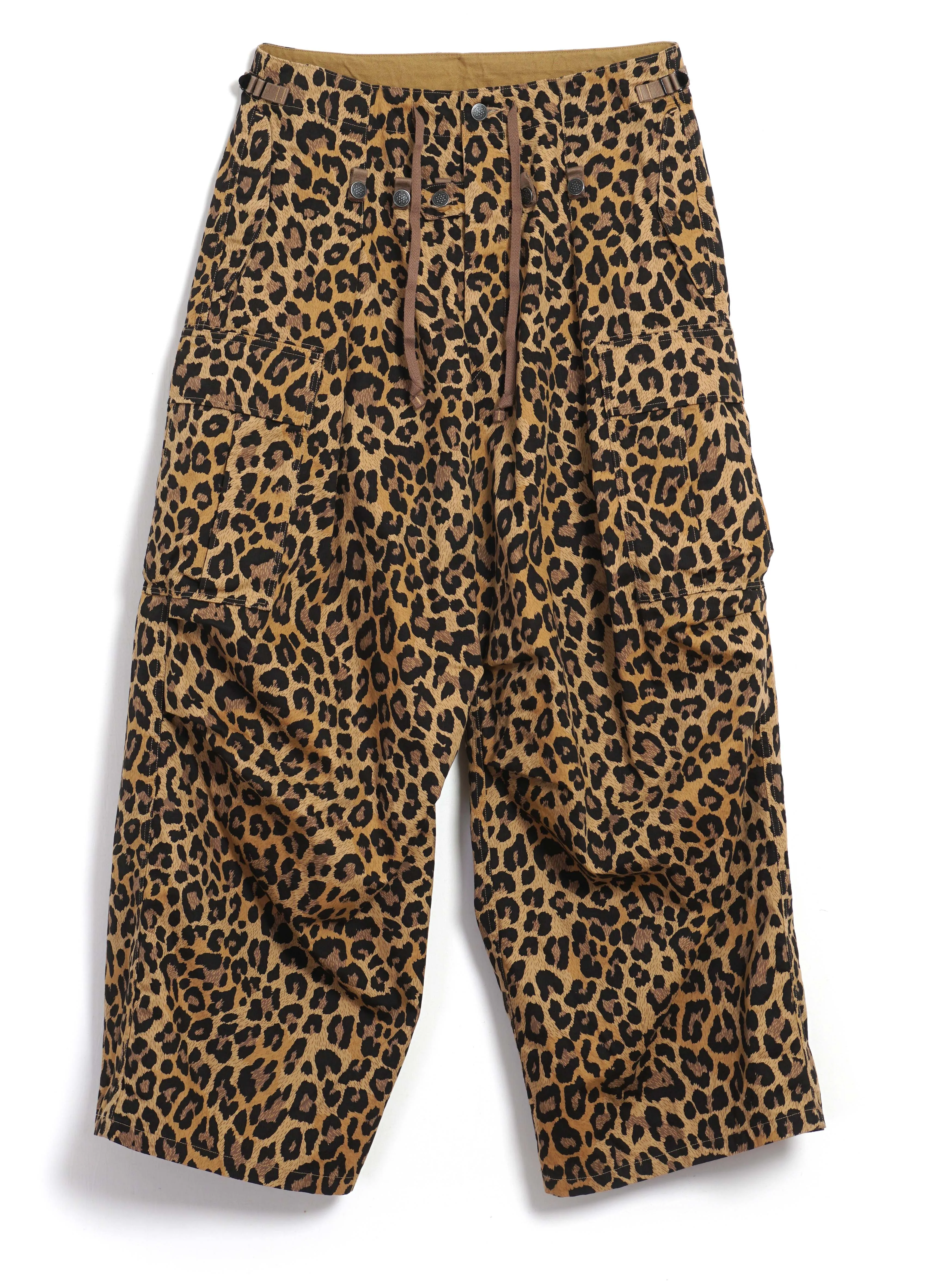 JUMBO | Cotton Herringbone Cargo Pants | Leopard sold by Hansen Garments
