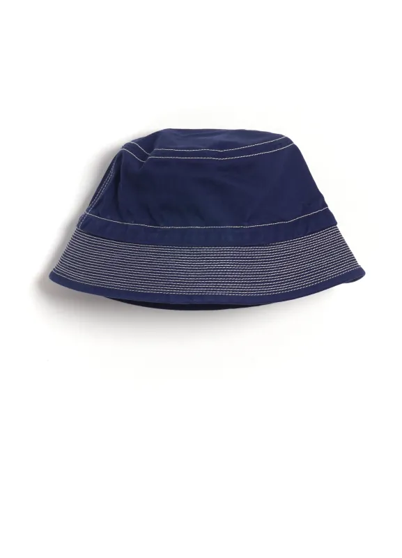 Cotton Herringbone Bucket Hat | Blue sold by Hansen Garments