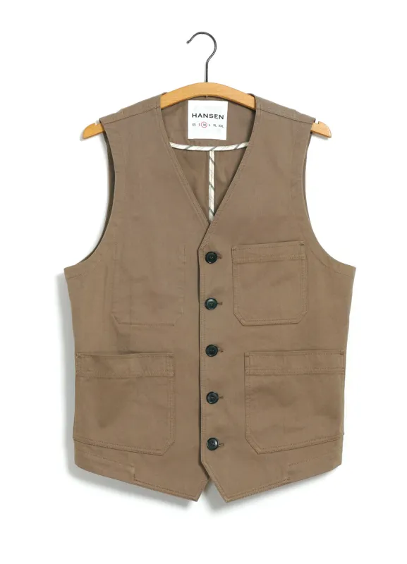 KNUD 29-56-7 | Workwear Waistcoat | Beige sold by Hansen Garments