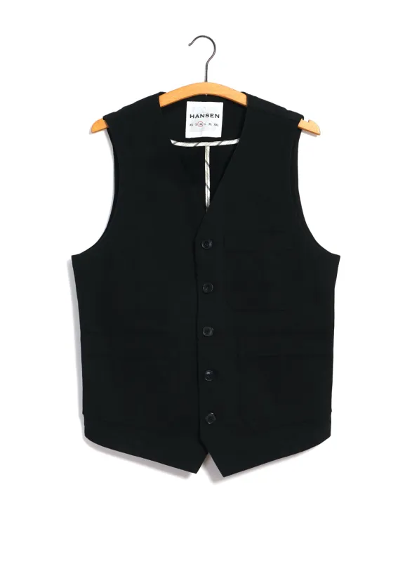 KNUD 29-56-2 | Workwear Waistcoat | Black 1 sold by Hansen Garments