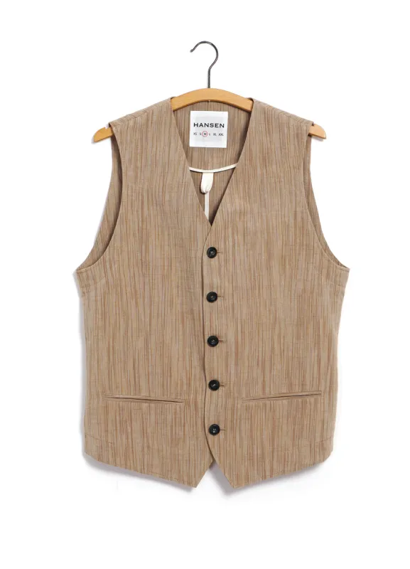 DANIEL 29-61-9 | Casual Waistcoat | Sepia sold by Hansen Garments