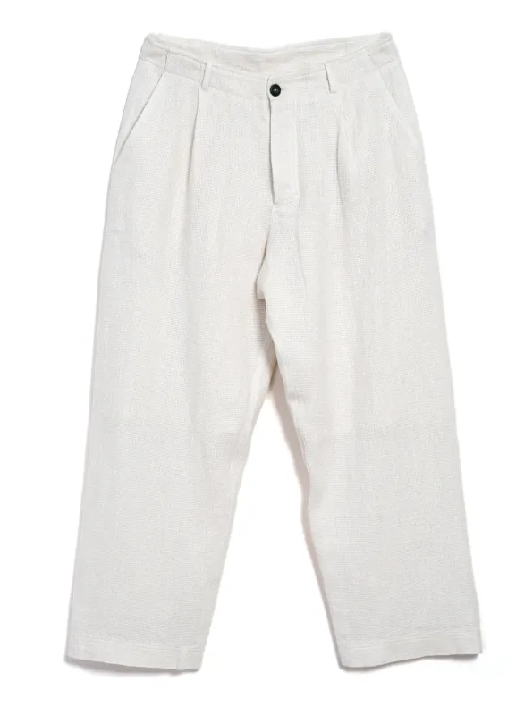 BOBBY 29-58-1 | Wide Pleated Trousers | Off White Gauze sold by Hansen Garments
