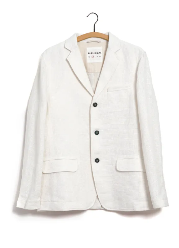 CHARLIE 29-58-1 | Easy Three Button Blazer | Off White Gauze made by Hansen Garments