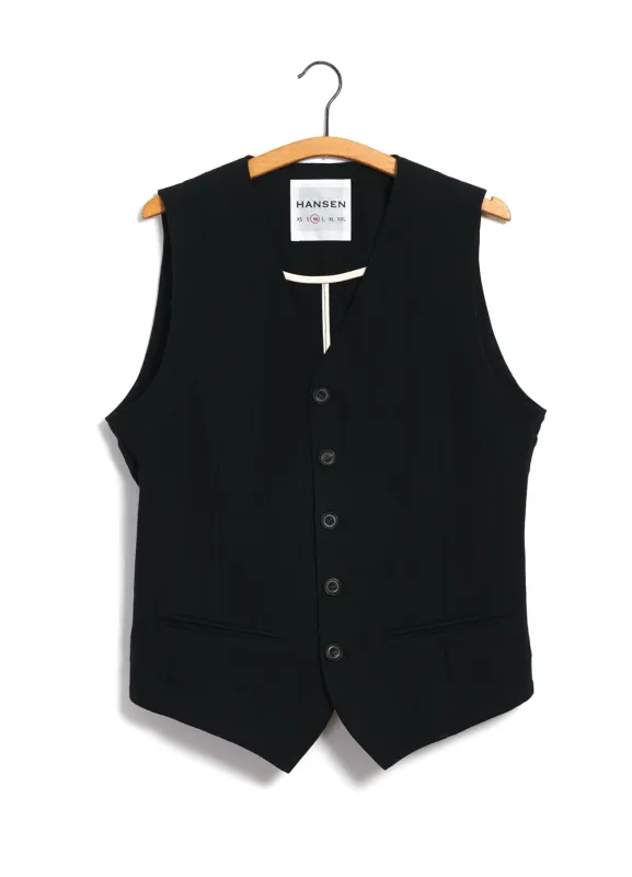 DANIEL 29-63-2 | Classic Waistcoat | Black Panama made by Hansen Garments