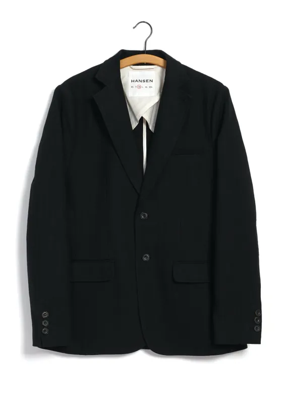 CHRIS 29-63-2 | Classic Two Button Blazer | Black Panama made by Hansen Garments