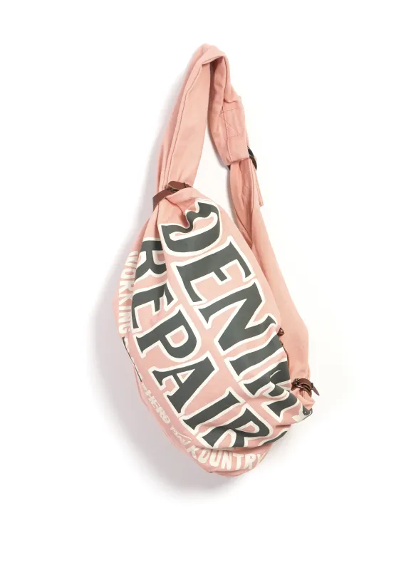 SNUFKIN #8 DENIM REPAIRS | Canvas Bag | Light Pink made by Kapital