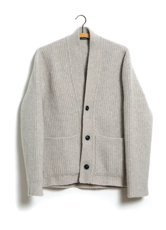 LINUS 28-09-7 | Knitted Cardigan | Fuzzy Natural made by Hansen Garments