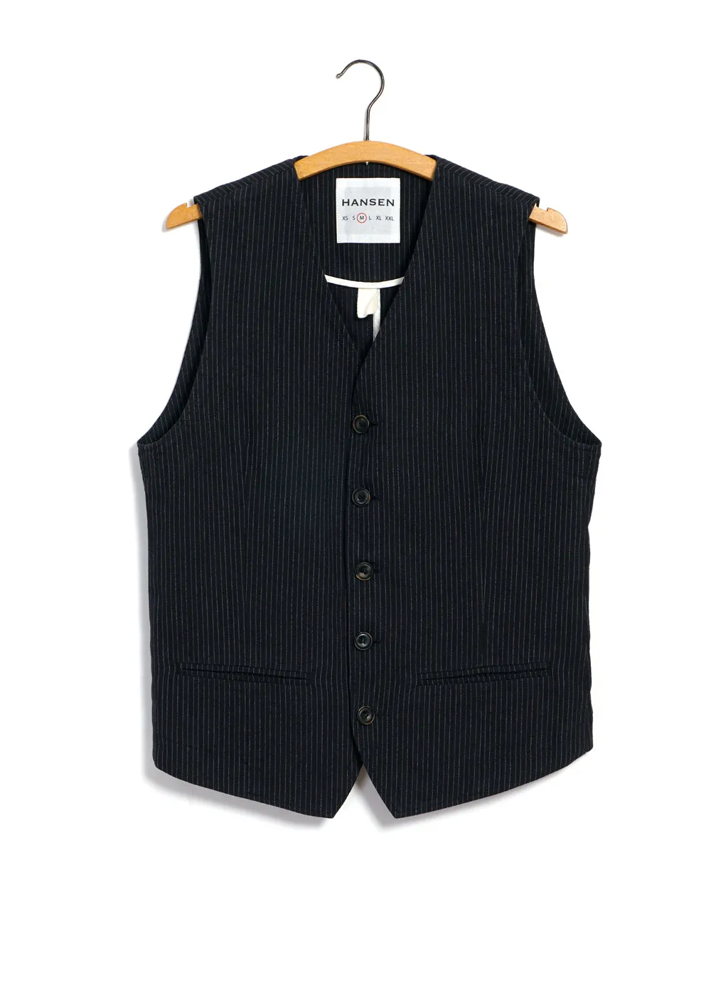 DANIEL 28-32-2 | Classic Waistcoat | Black Pin sold by Hansen Garments