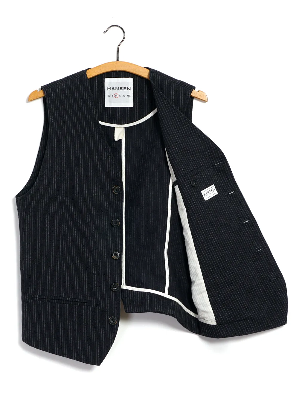 DANIEL 28-32-2 | Classic Waistcoat | Black Pin sold by Hansen Garments product image thumbnail 3