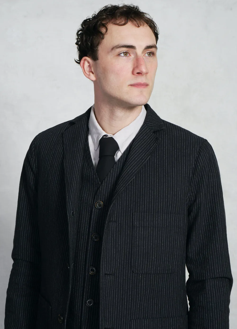 DANIEL 28-32-2 | Classic Waistcoat | Black Pin sold by Hansen Garments product image thumbnail 2