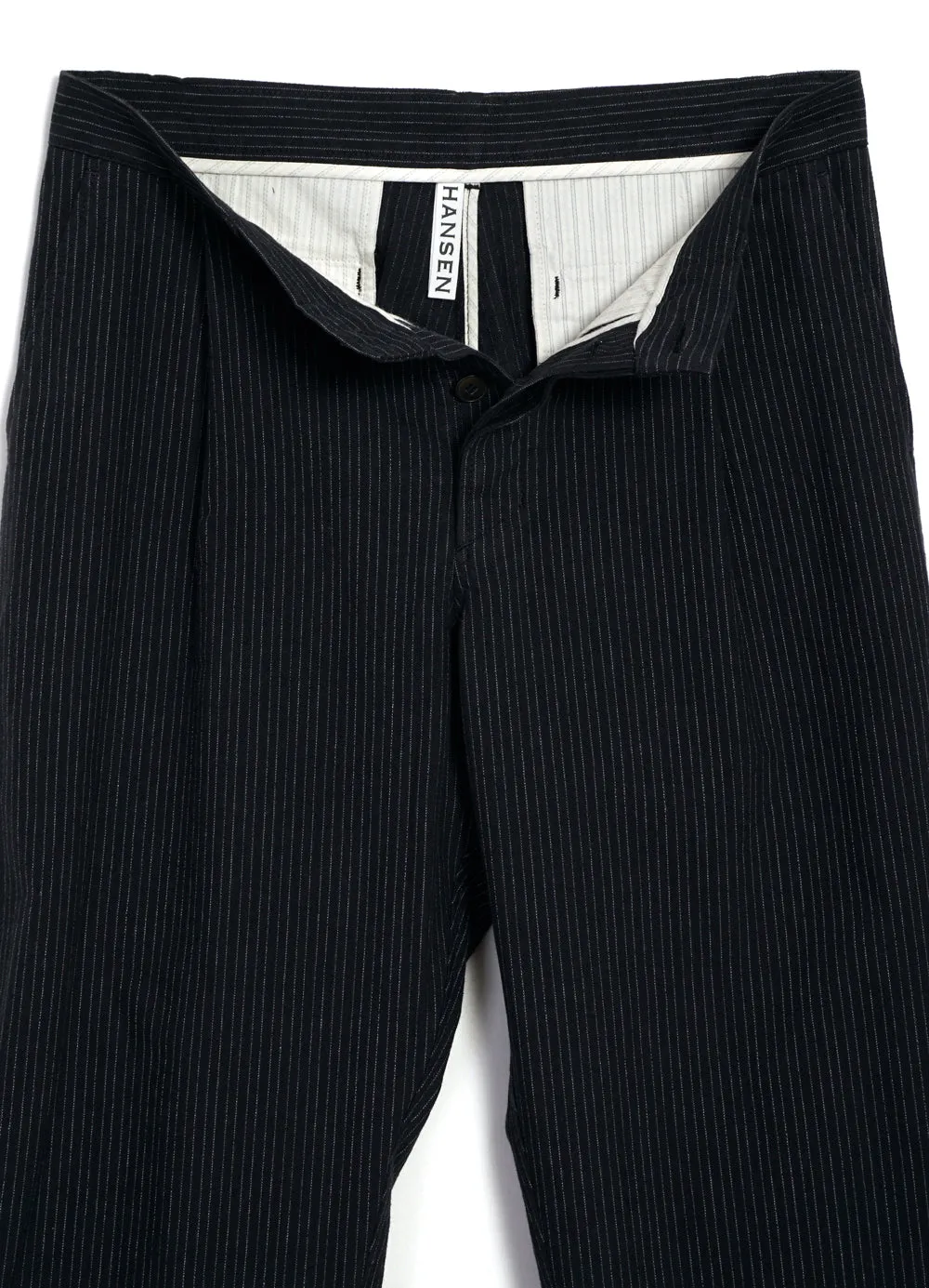 SUNE 28-32-2 | Classic Pleated Trousers | Black Pin sold by Hansen Garments product image thumbnail 3