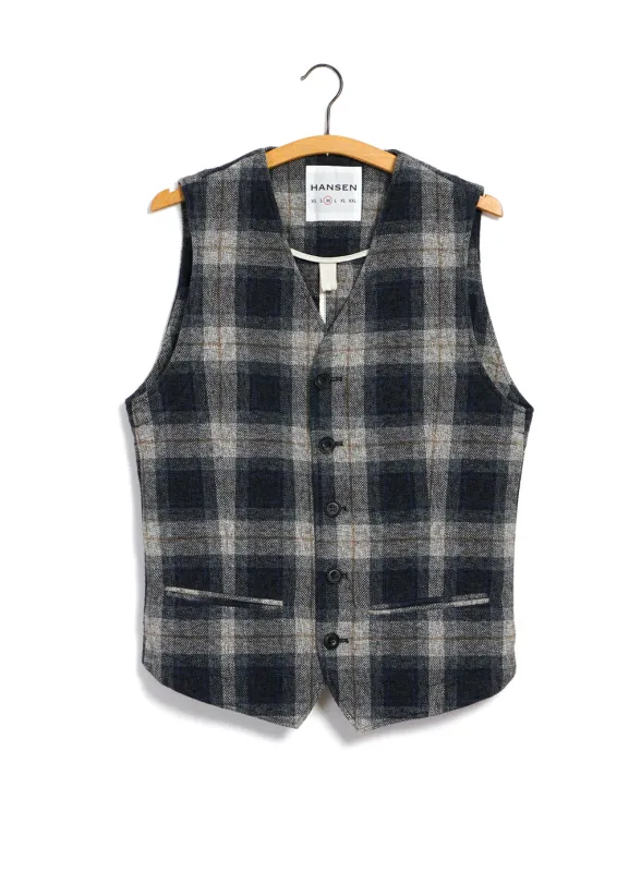 DANIEL 28-33-5 | Classic Waistcoat | Blue Grey Checks made by Hansen Garments