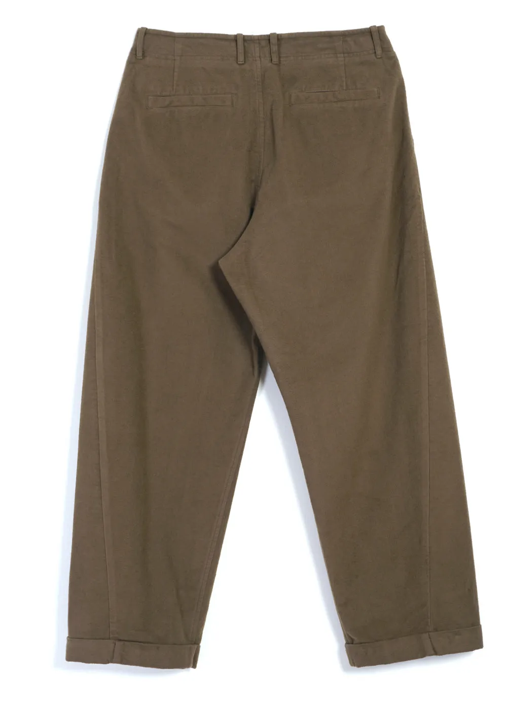 BOBBY 28-22-9 | Wide Pleated Moleskin Trousers | Stone sold by Hansen Garments product image thumbnail 2