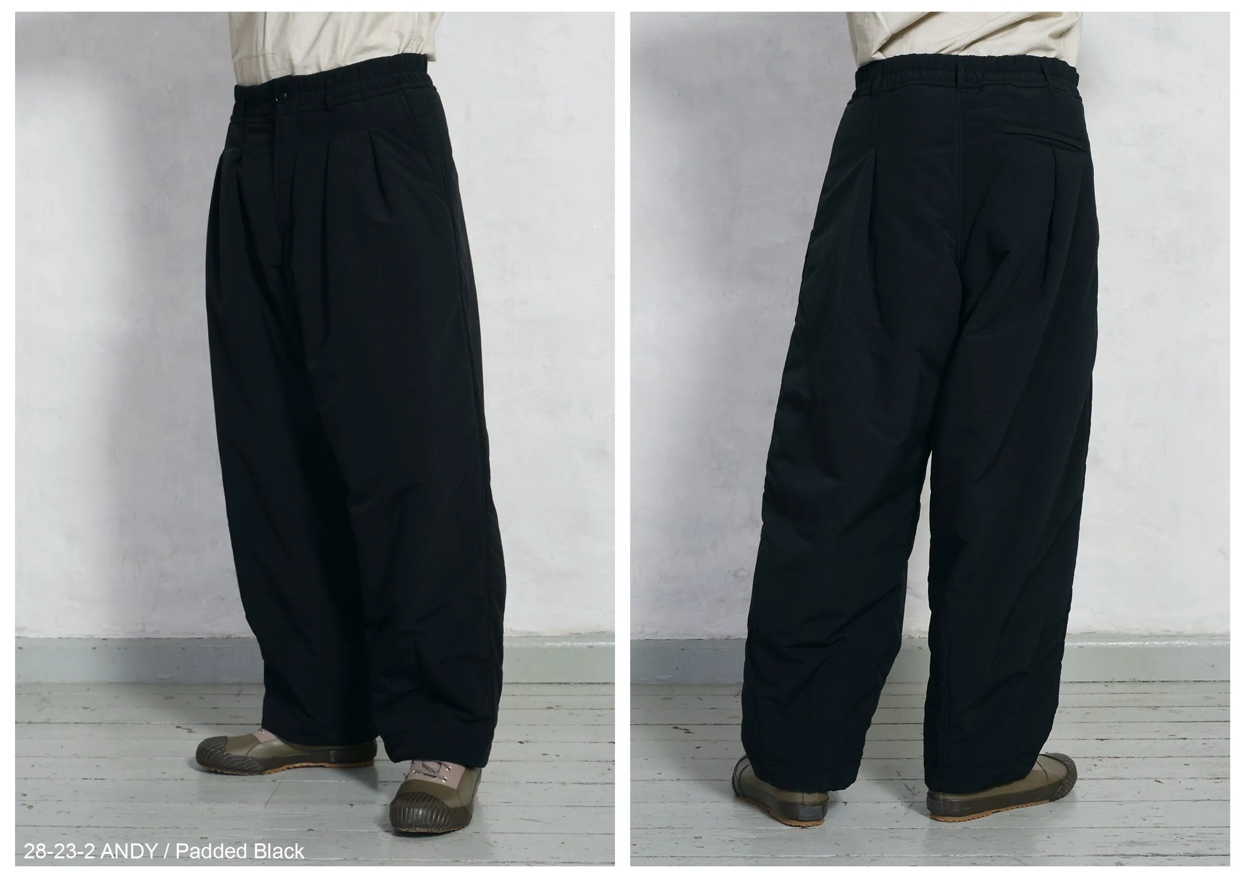 ANDY 28-23-2 | Wide Cut Padded Trousers | Padded Black sold by Hansen Garments product image thumbnail 4