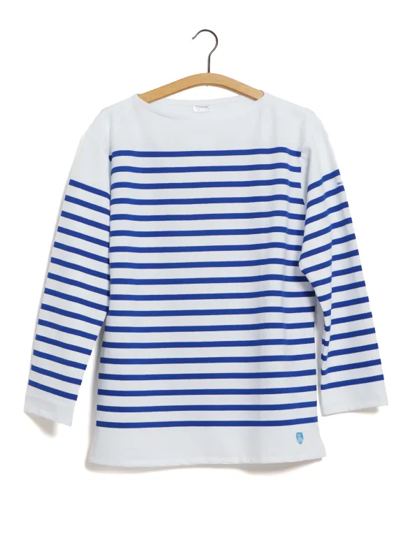 MARINE NATIONALE | Striped T-shirt | White Blue made by Orcival