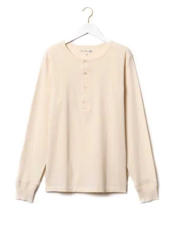GOOD ORIGINALS | Loopwheeled Henley | Nature sold by Hansen Garments