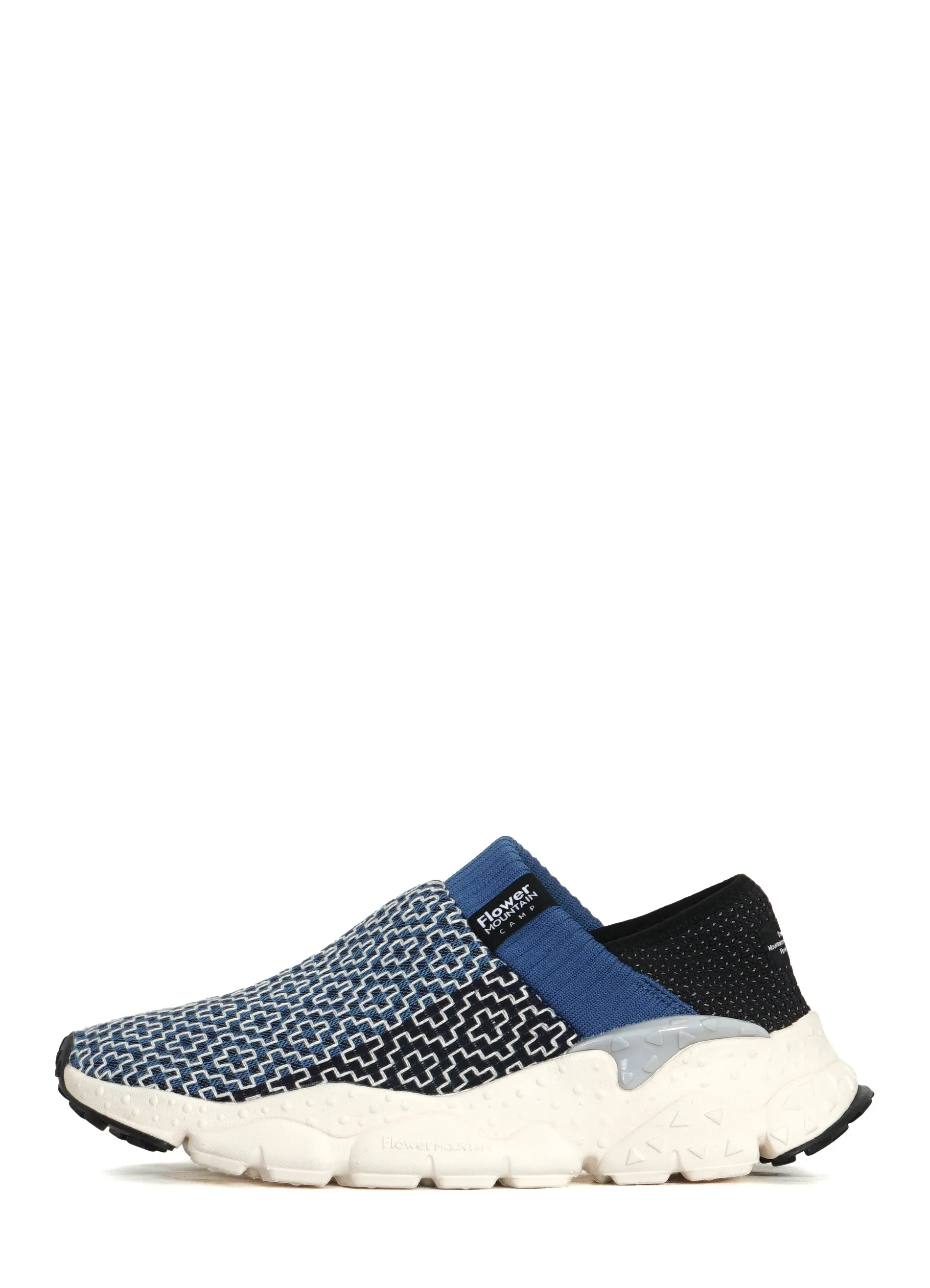 CAMP UNI | Sashiko Slip-on Sneaker | Navy Grey sold by Hansen Garments