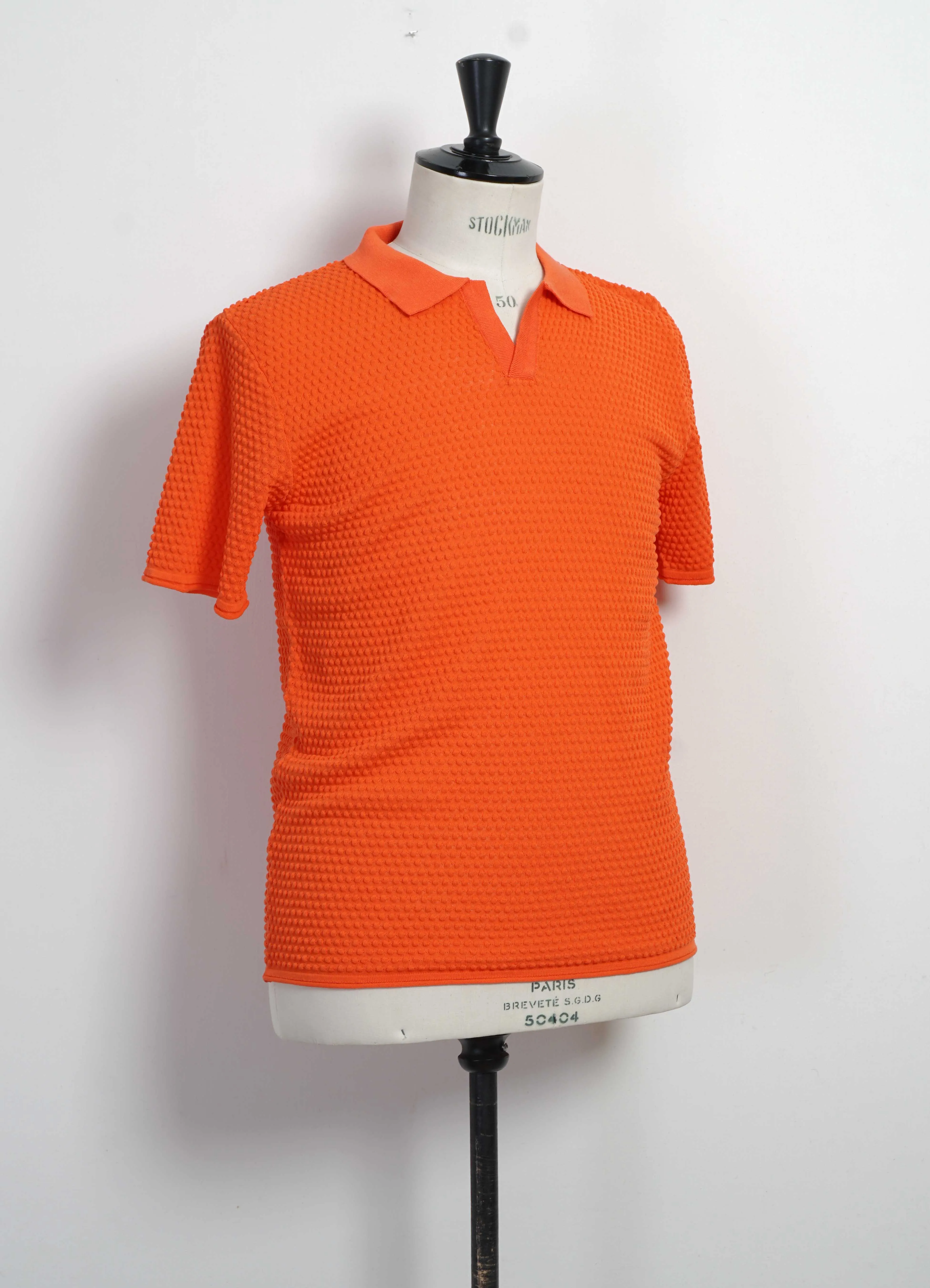 POLO | Short Sleeve Spot Knit Shirt | Orange sold by Hansen Garments product image thumbnail 3