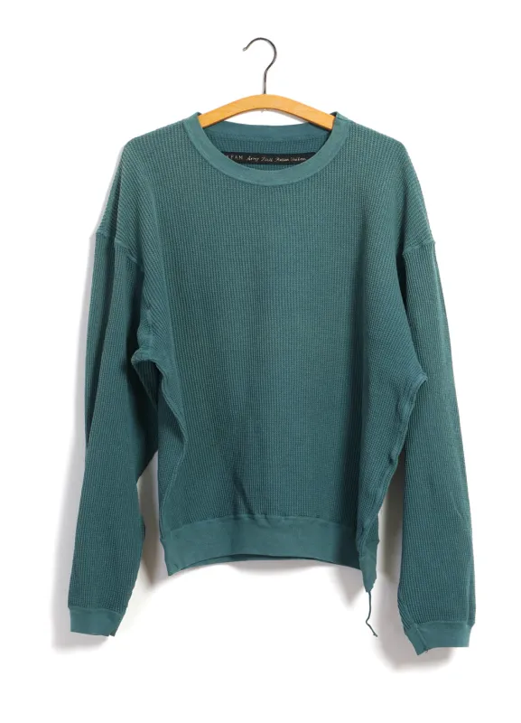 ECO WAFFLE | Big Sweater | Turquoise sold by Hansen Garments