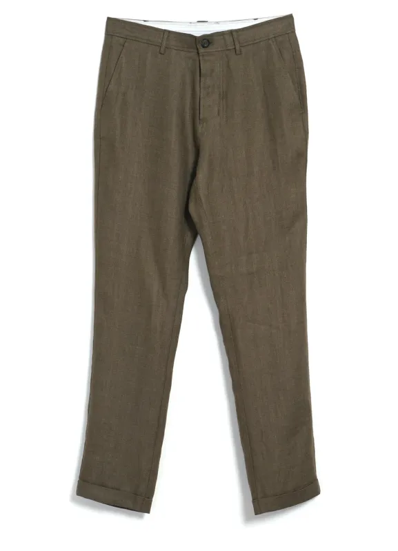 FINN | Regular Fit Trousers | Khaki Linen made by Hansen Garments