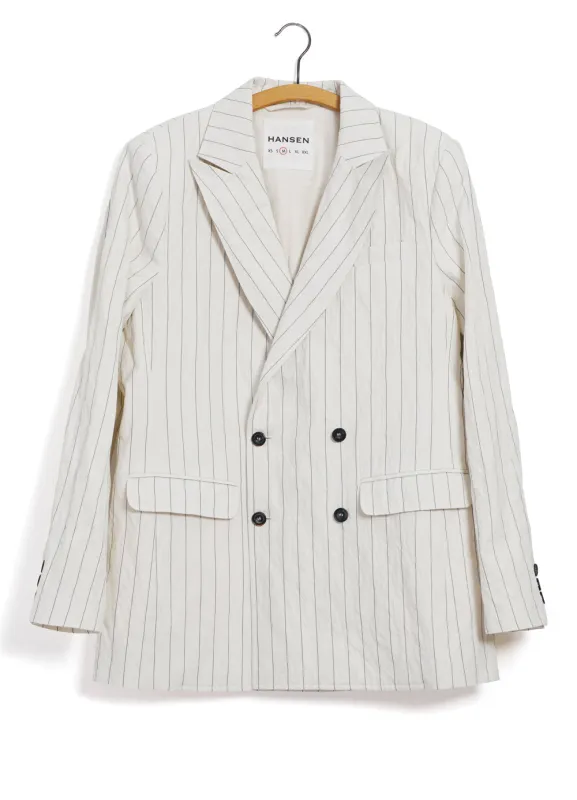 WERNER | Classic Double Breasted Blazer | Ecru Pin made by Hansen Garments