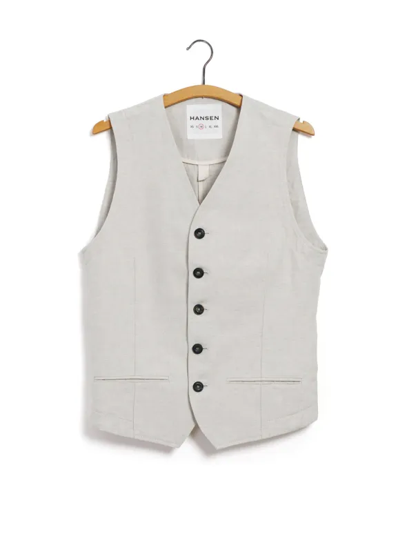 DANIEL | Casual Waistcoat | Natural Flax sold by Hansen Garments