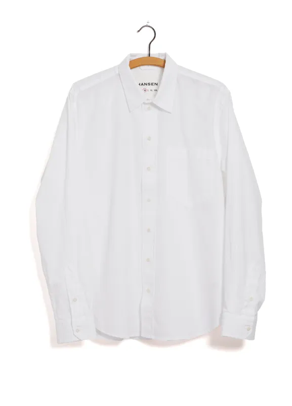 RAYMOND | Relaxed Classic Herringbone Shirt | White sold by Hansen Garments